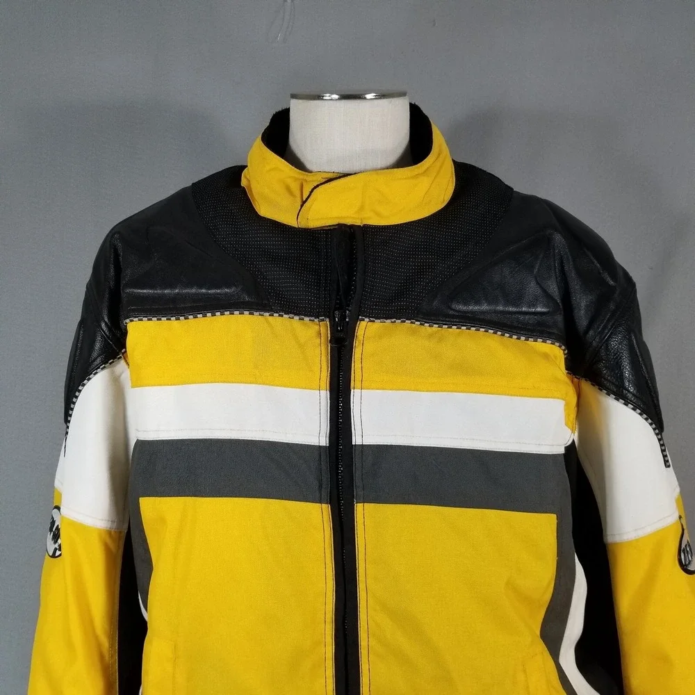 Zero-60 Flash Yellow/Black Textile/Leather Motorcycle Jacket Men's Sizes MD - XL
